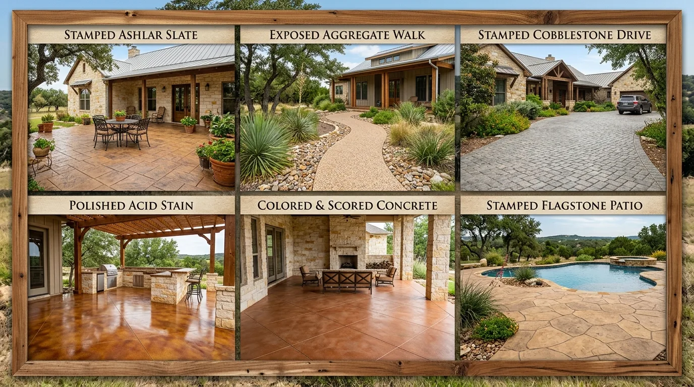Stamped Concrete Patterns: 10 Ideas for Your Sansom Park Patio